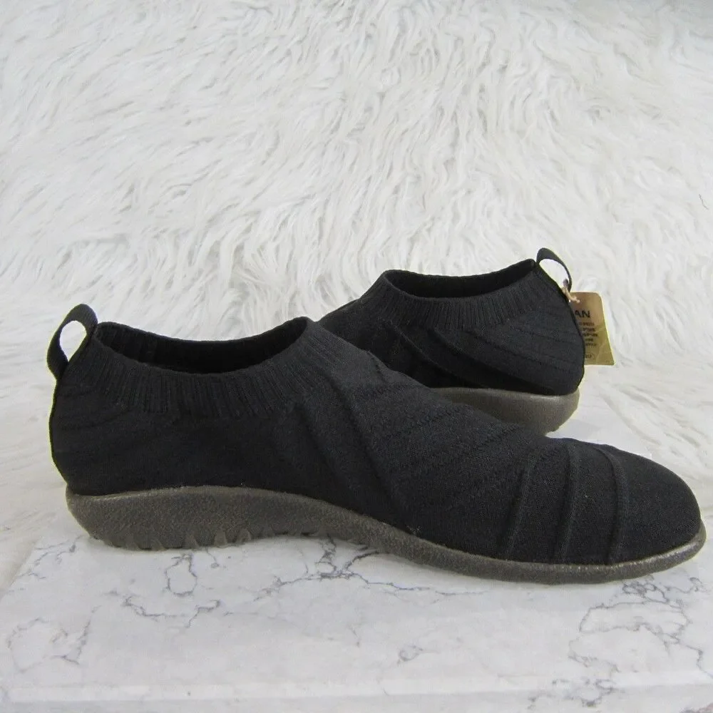 Naot Okahu Black Knit Vegan Slip-on Comfort Shoes Size 40 EU, 9 US NWOB